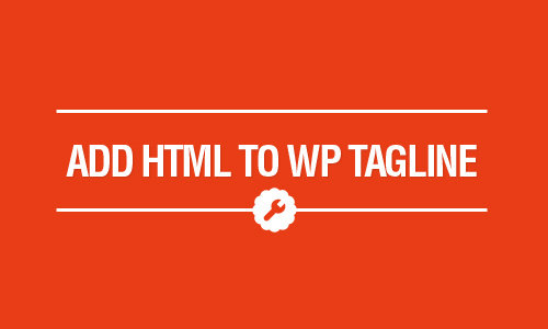 How to add HTML to the wordpress tagline